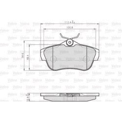 Jeu de plaquettes de frein VALEO 872578 pour FIAT SCUDO OE 9467549087