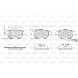 Jeu de plaquettes de frein VALEO 872587 pour DAF, MERCEDES, VW OE 1K0698151