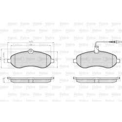 Jeu de plaquettes de frein VALEO 872595 pour FIAT SCUDO OE 9467548987