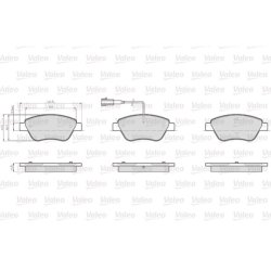 Jeu de plaquettes de frein VALEO 872705 pour CITROEN, PEUGEOT NEMO, BIPPER OE 425407