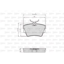 Disc Brake Pad Set VALEO 872748 OE Ref 4406000QAF