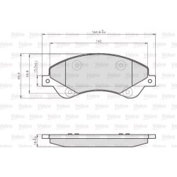 Jeu de plaquettes de frein VALEO 872818 pour FORD TRANSIT OE 1371403