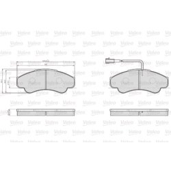 Jeu de plaquettes de frein VALEO 872919 pour CITROEN, FIAT, PEUGEOT OE 425244