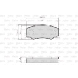 Jeu de plaquettes de frein VALEO 872921 pour CITROEN, PEUGEOT JUMPER, BOXER