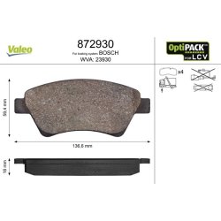 Plaquettes de frein VALEO 872930 pour RENAULT, KANGOO OE 410601241R VALEO