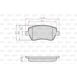 Plaquettes de frein VALEO 872973 pour RENAULT, KANGOO OE 410608481R