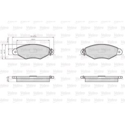 Jeu de plaquettes de frein VALEO 872981 pour NISSAN, RENAULT, référence d'origine 7701205996