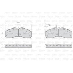 Jeu de plaquettes de frein VALEO 873160 pour NISSAN CABSTAR OE 7485120221