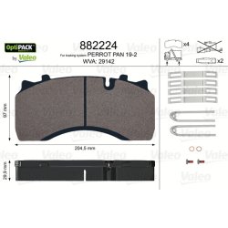 Jeu de plaquettes de frein VALEO 882224 pour camions Renault Midlum OE 5001855902 VALEO
