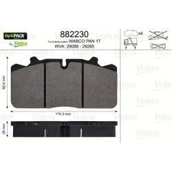 Jeu de plaquettes de frein VALEO 882230 pour camions DAF, IVECO, MAN, RENAULT VALEO