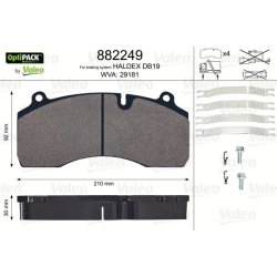 Jeu de plaquettes de frein VALEO 882249 pour camions RENAULT, VOLVO MIDLUM, FL VALEO