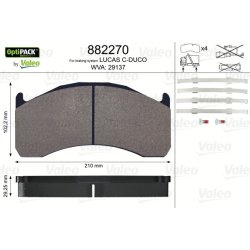 Jeu de plaquettes de frein VALEO 882270 pour VOLVO OE 20768115 VALEO