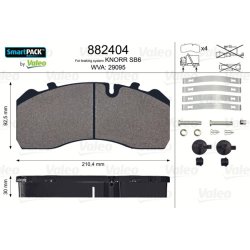 Disc Brake Pad Set VALEO 882404 OE Ref 81508205017