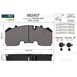 Disc Brake Pad Set VALEO 882407 OE Ref 02.031.21.50.0