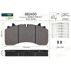 Disc Brake Pad Set VALEO 882450 OE Ref 1299796
