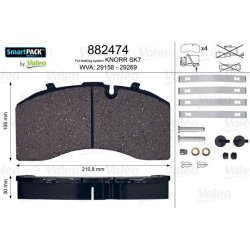 Disc Brake Pad Set VALEO 882474 OE Ref 44207020