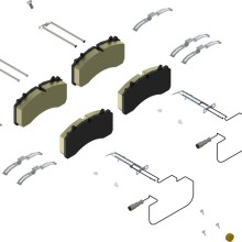 Brake Pad Set WABCO 6402509212 OE Ref 964028508 WABCO